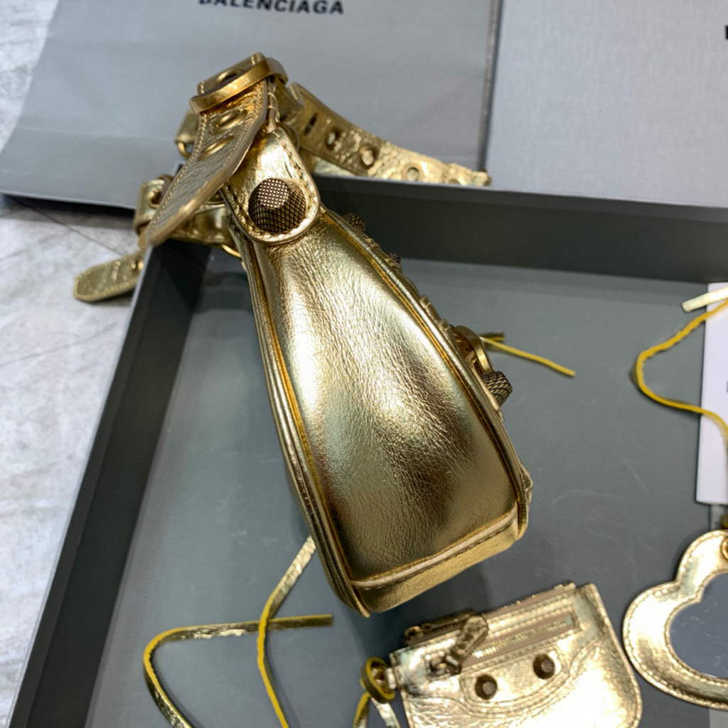 Balenciaga 700940210 NEO CAGOLE DE MUJER CAGOLE XS EN GOLD ARENA CAMBISTA-1