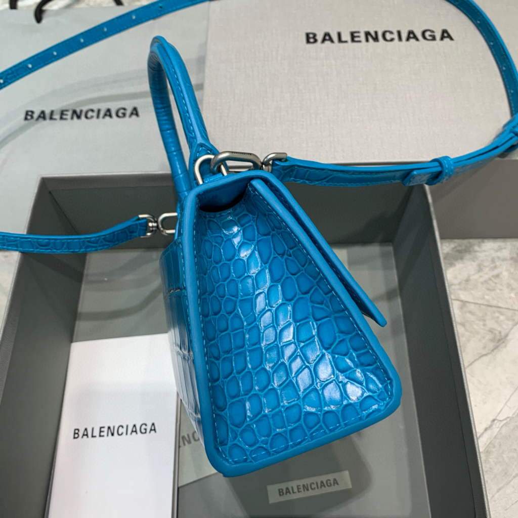 Balenciaga 592833 Bolsa de mango superior XS XS Azul-1