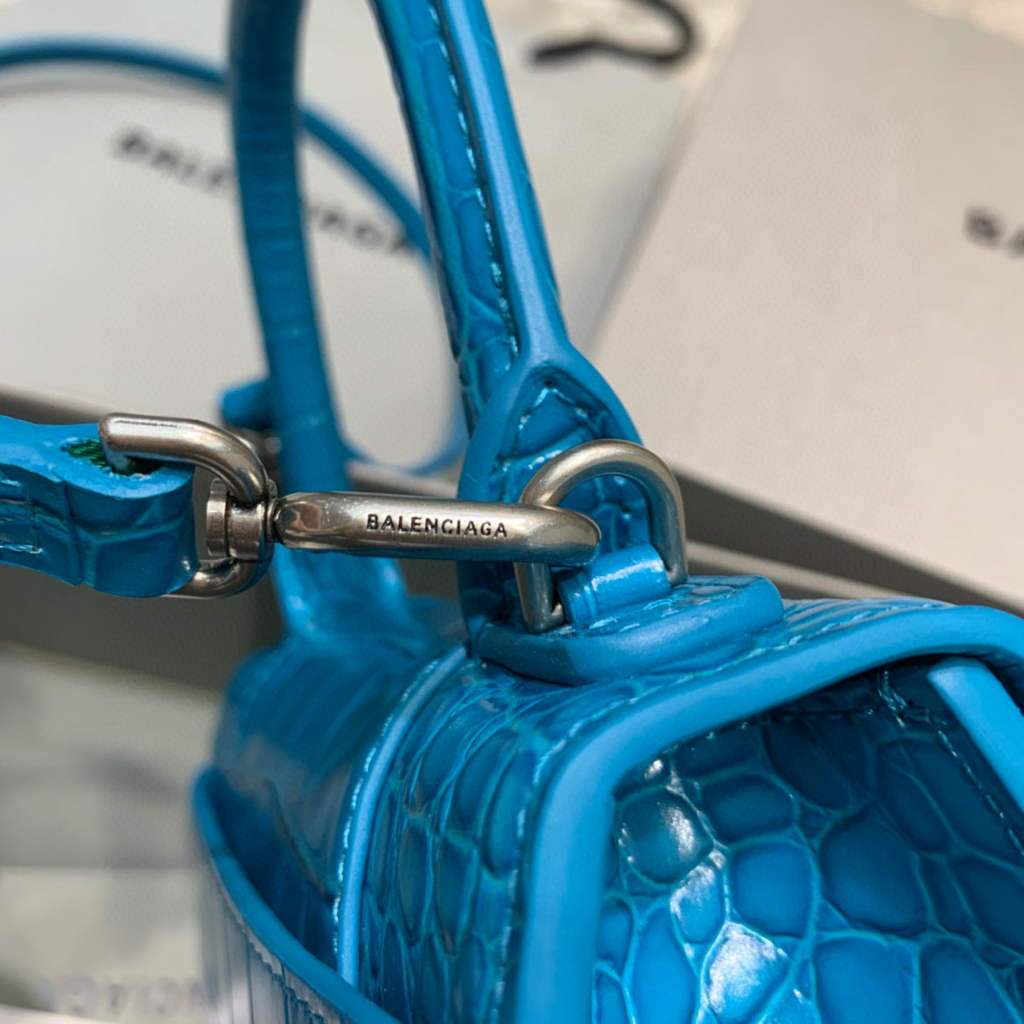 Balenciaga 592833 Bolsa de mango superior XS XS Azul-4