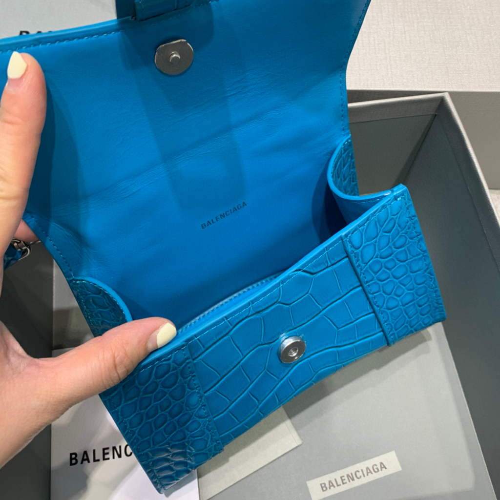 Balenciaga 592833 Bolsa de mango superior XS XS Azul-5