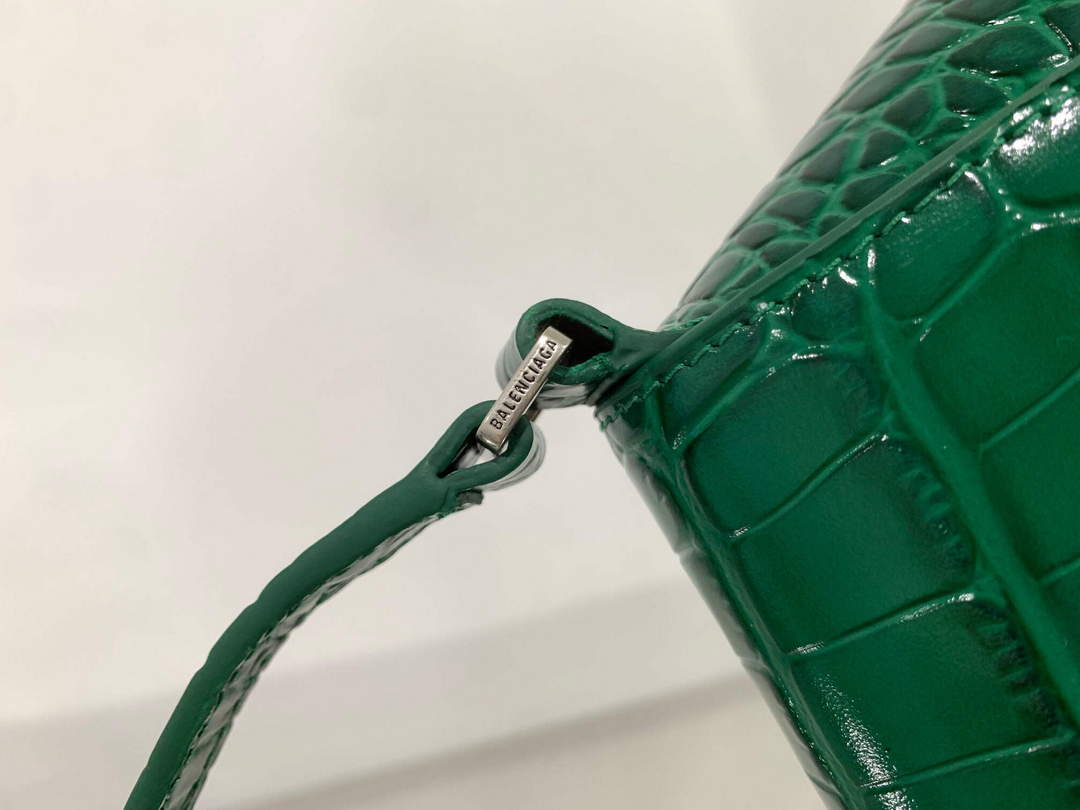 Balenciaga 695645 El cocodrilo de la bola de aleta pequeña xx de mujeres en relieve en verde-5