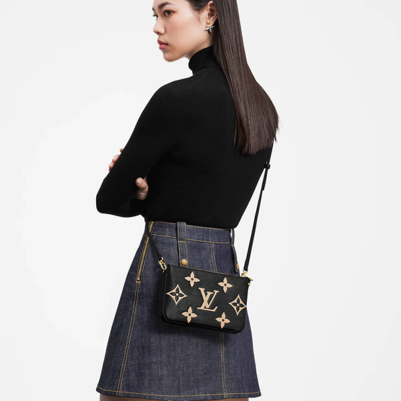 Louis Vuitton Bicolor Double Zip Pochette M80787-1