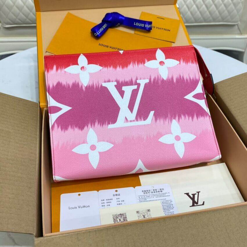 LOUIS VUITTON LV ESCALE TOBO DE TISO 26 M69138 ROJO-3