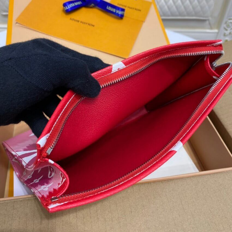 LOUIS VUITTON LV ESCALE TOBO DE TISO 26 M69138 ROJO-10
