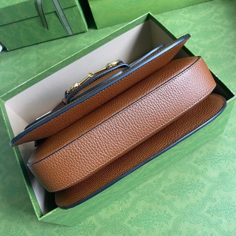 Gucci Horsebit 1955 Bolsa pequeña 602204 en mezclilla azul-3