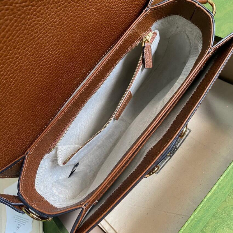 Gucci Horsebit 1955 Bolsa pequeña 602204 en mezclilla azul-7