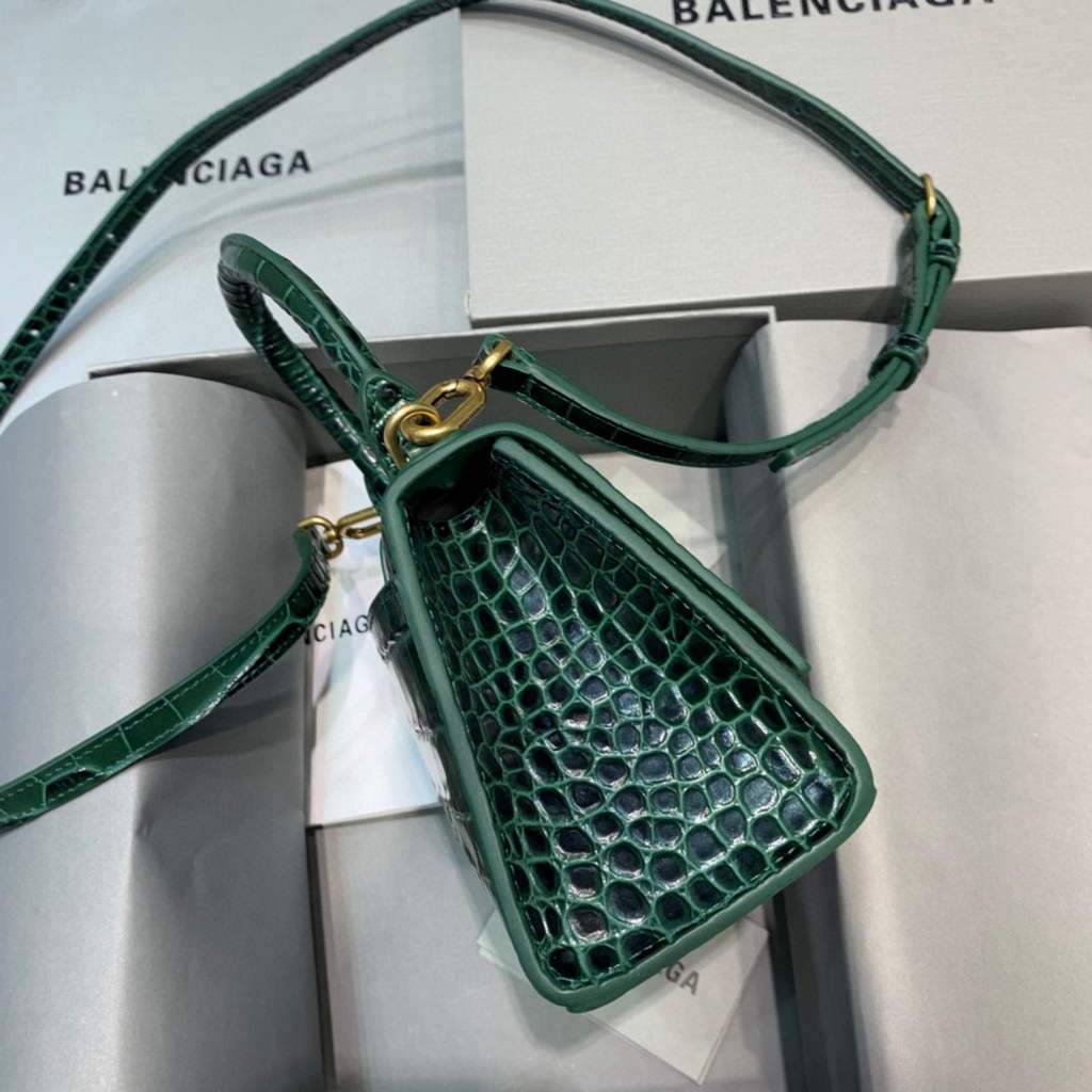 Balenciaga 592833 Bolsa de mango superior XS XS Green oscuro-1