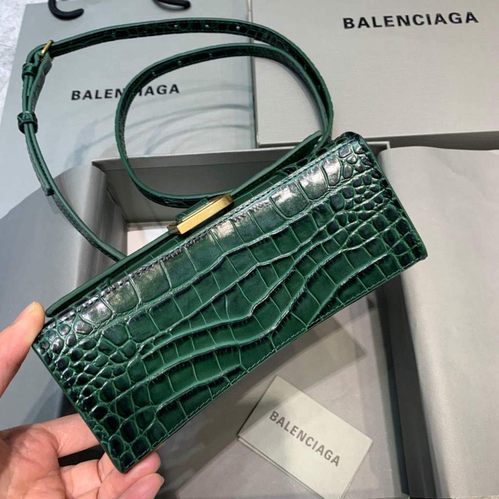 Balenciaga 592833 Bolsa de mango superior XS XS Green oscuro-2