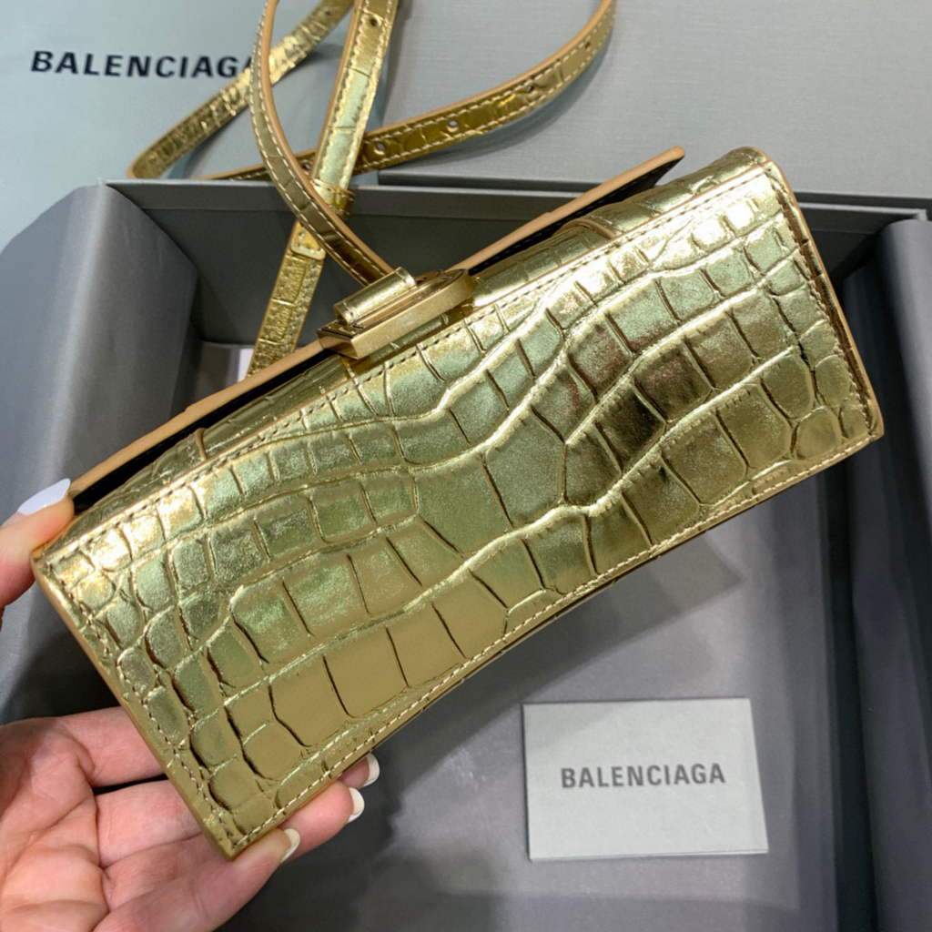 Balenciaga 592833 Garas de arena XS Tople Bolsa Gold Gold-2