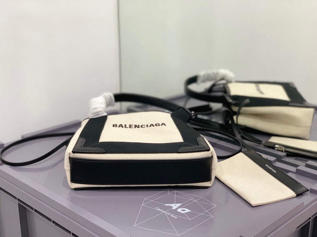 Balenciaga 390346 Marina de mujeres XS Tote Bolsa Apricot Black-3