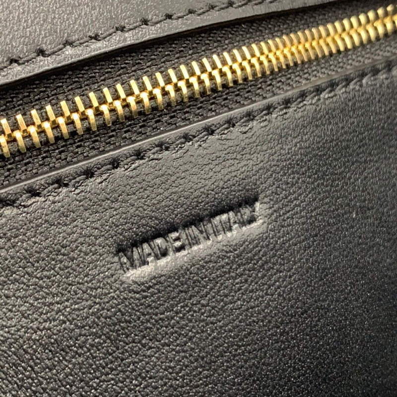 Balenciaga 671355 Femenina en el centro de la ciudad XS Bolso de hombro Crocodile en relieve Negro-7