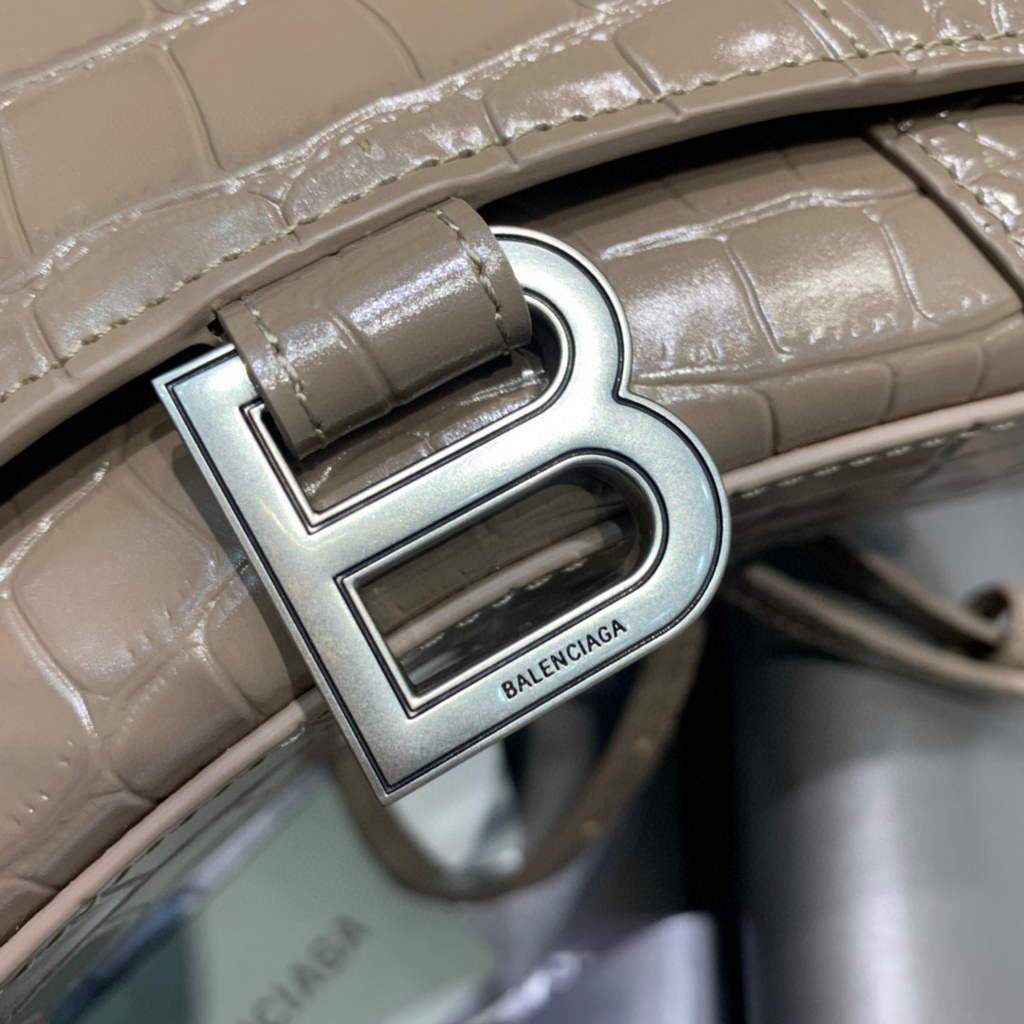 Balenciaga 592833 Hourglass XS Top Many Bolsa Kakhi-3