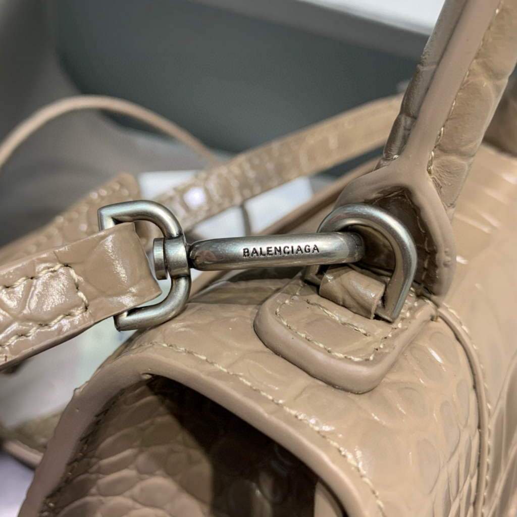 Balenciaga 592833 Hourglass XS Top Many Bolsa Kakhi-4