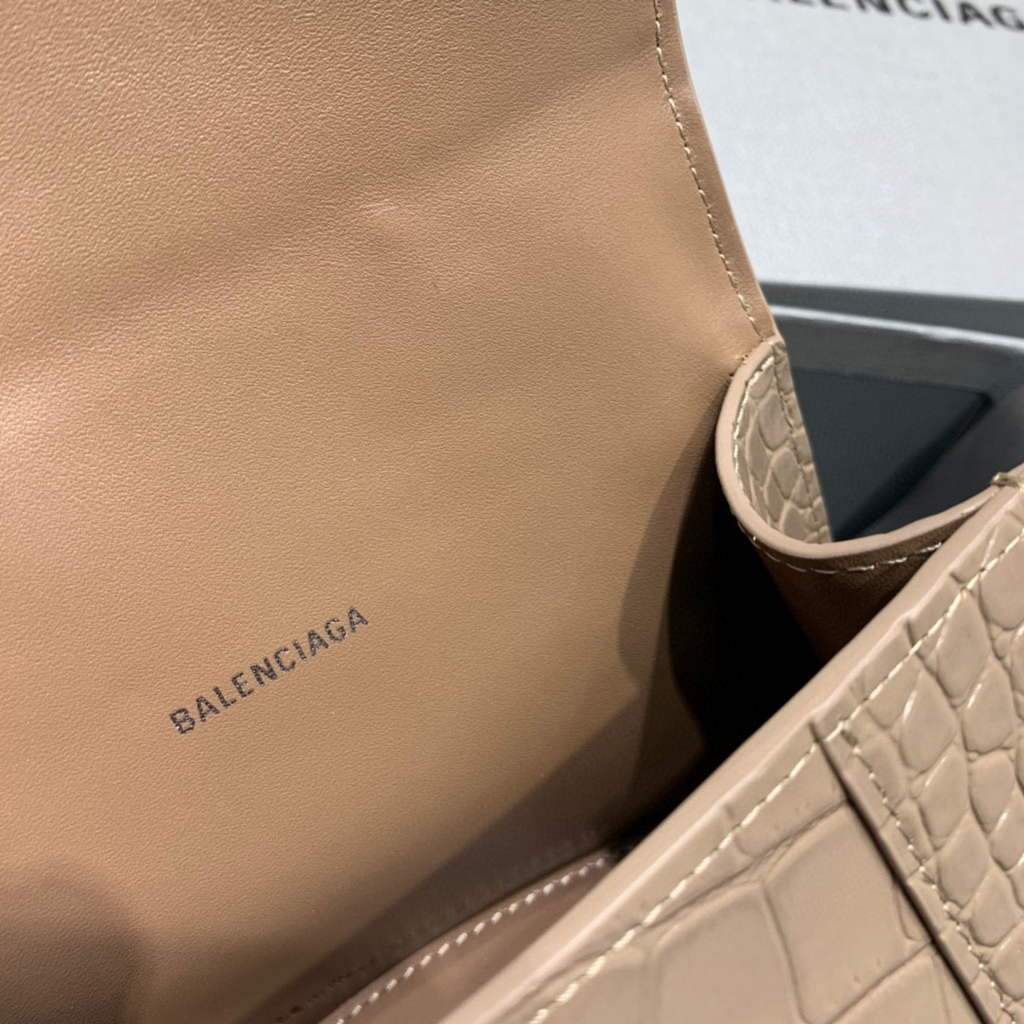 Balenciaga 592833 Hourglass XS Top Many Bolsa Kakhi-6