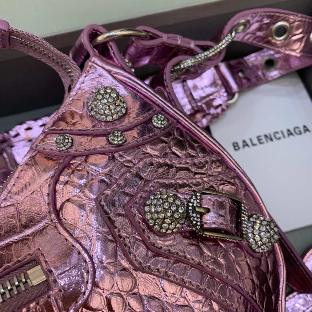 Balenciaga 67130723 LE CAGOLE LE CAGOLE MUJER CABOLE CROCODILE EN SKY PINK-3