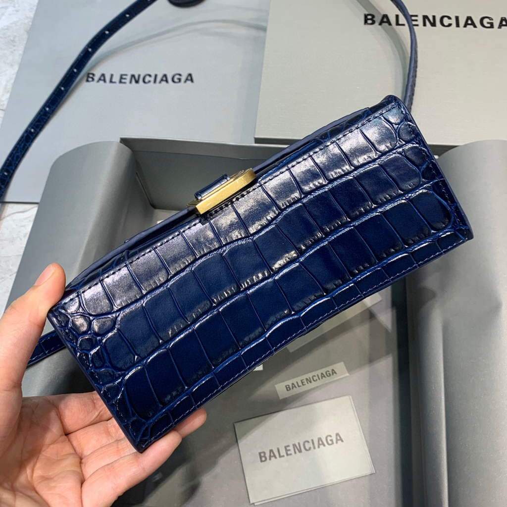 Balenciaga 592833 Bolsa de mango superior de Gabla de ardor XS azul marino-2