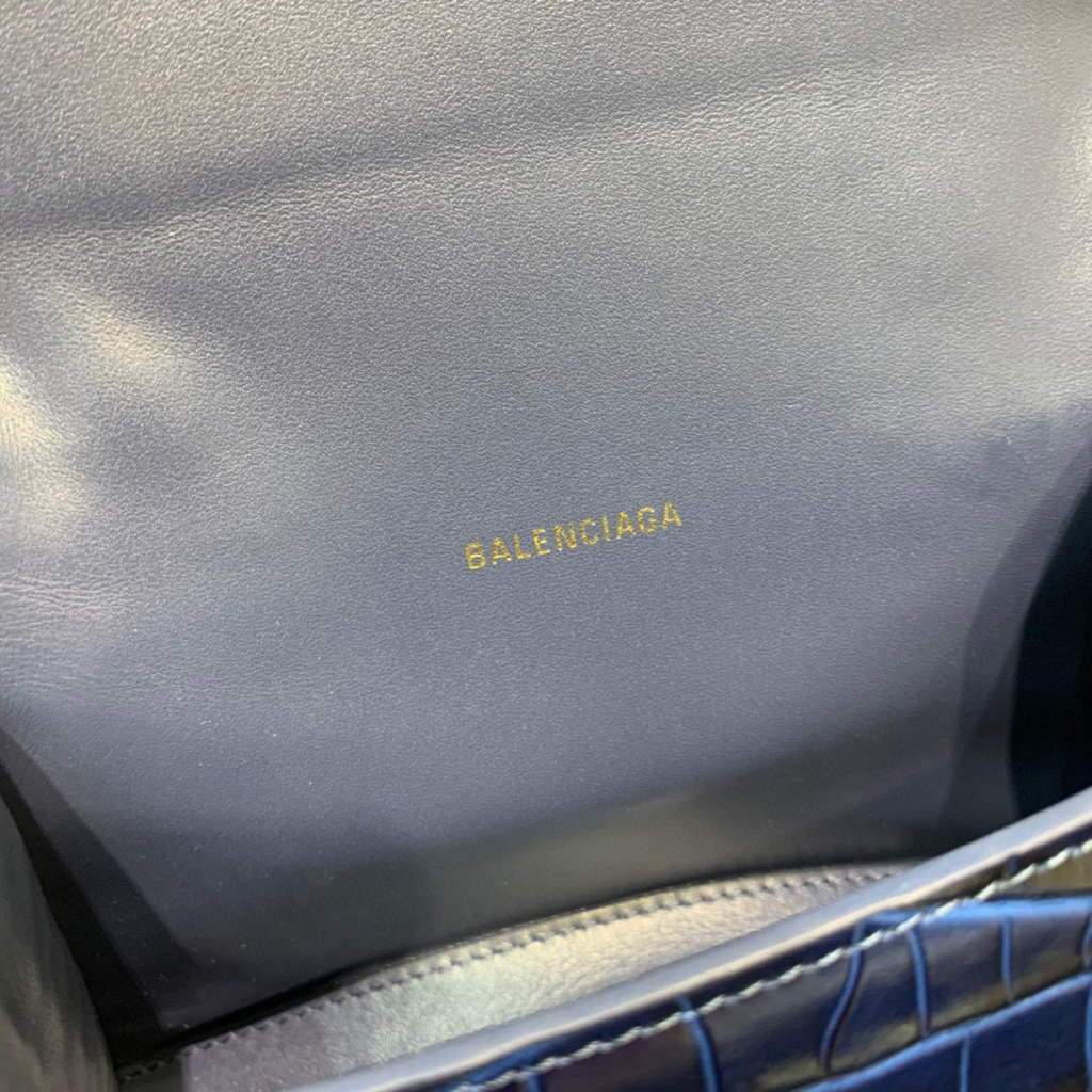 Balenciaga 592833 Bolsa de mango superior de Gabla de ardor XS azul marino-6