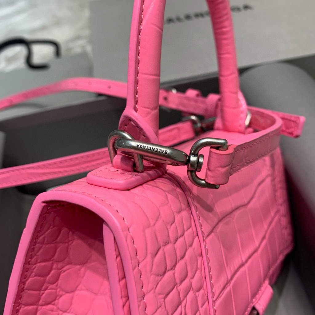Balenciaga 592833 Bolsa de mango superior de Gabla de ardor XS Pink-3