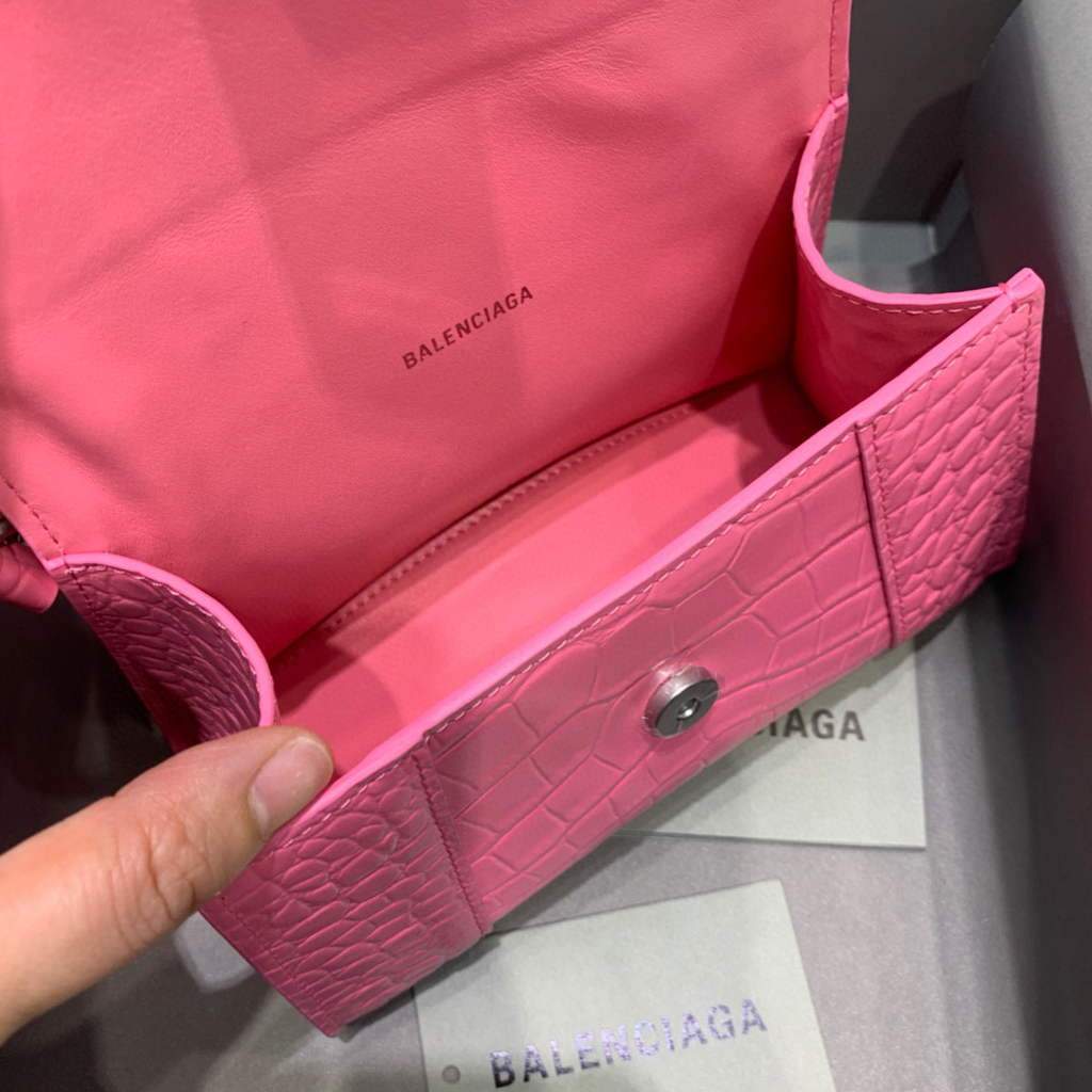 Balenciaga 592833 Bolsa de mango superior de Gabla de ardor XS Pink-5