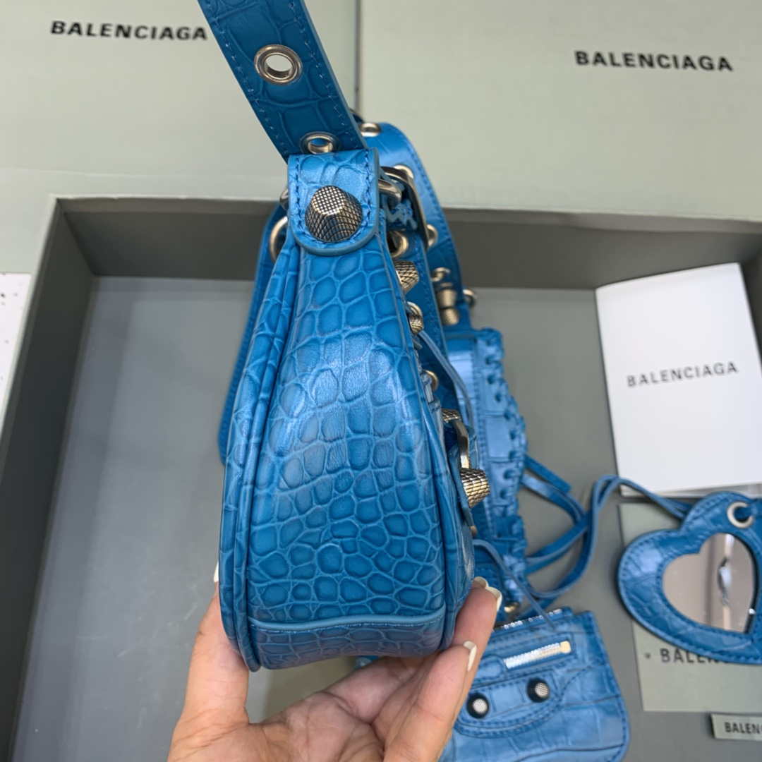 Balenciaga 700940210 NEO CAGOLE CAGOLE DE MUJER CAGOLE XS EN CROCODILE Azul-1