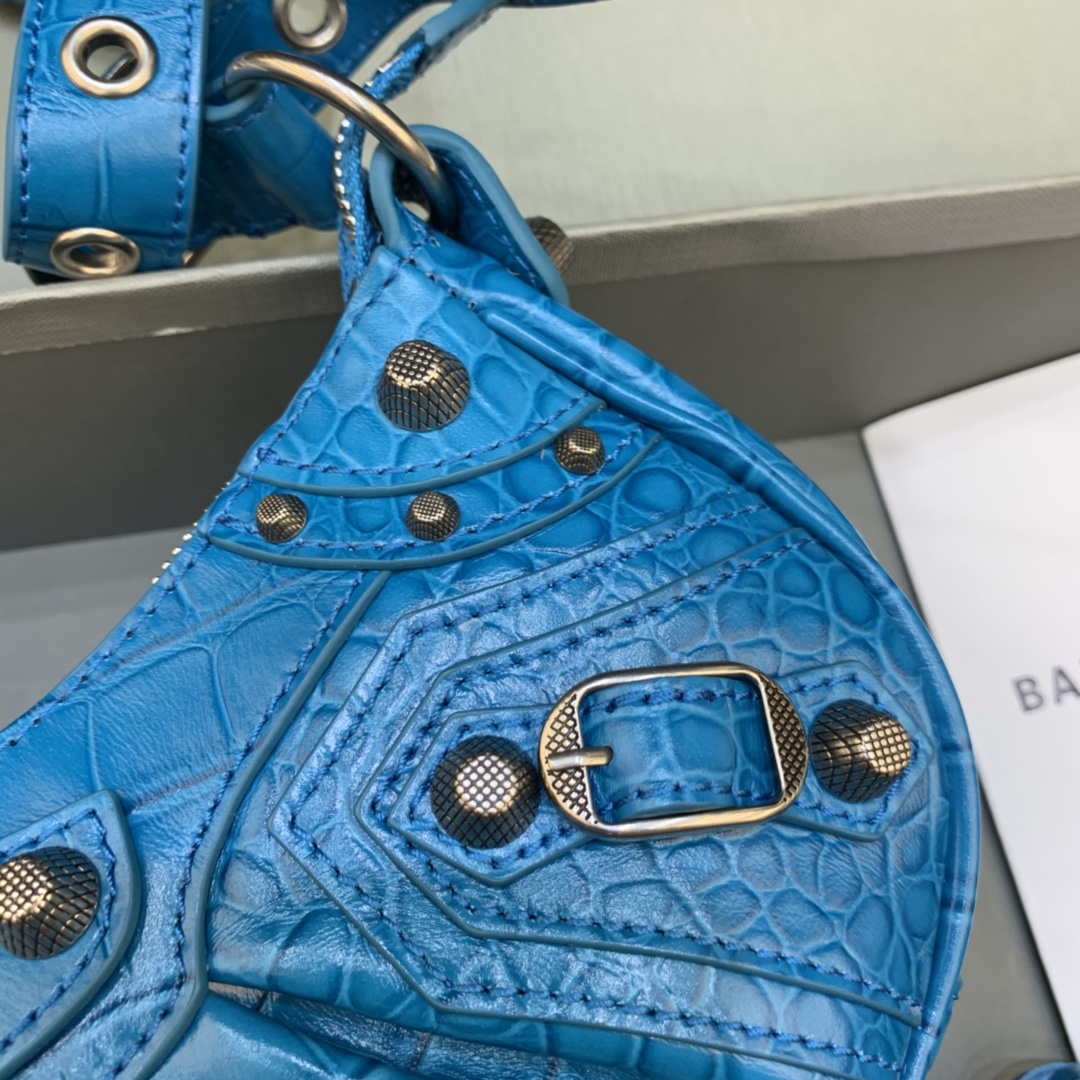 Balenciaga 700940210 NEO CAGOLE CAGOLE DE MUJER CAGOLE XS EN CROCODILE Azul-3