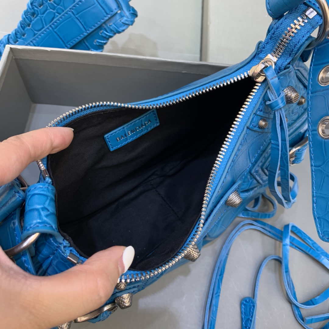 Balenciaga 700940210 NEO CAGOLE CAGOLE DE MUJER CAGOLE XS EN CROCODILE Azul-4