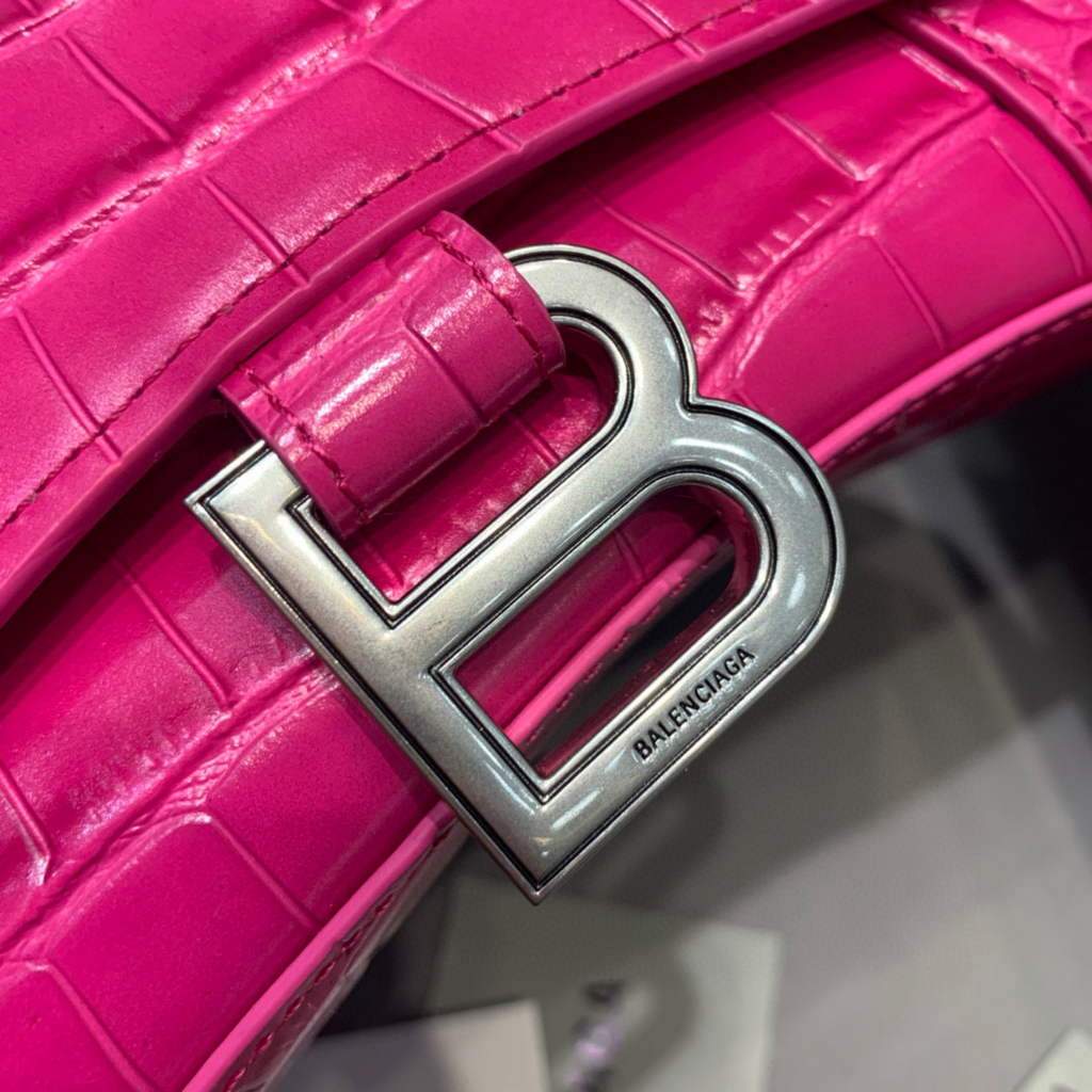 Balenciaga 592833 Hourglass XS Top Many Bolsa Plum-3