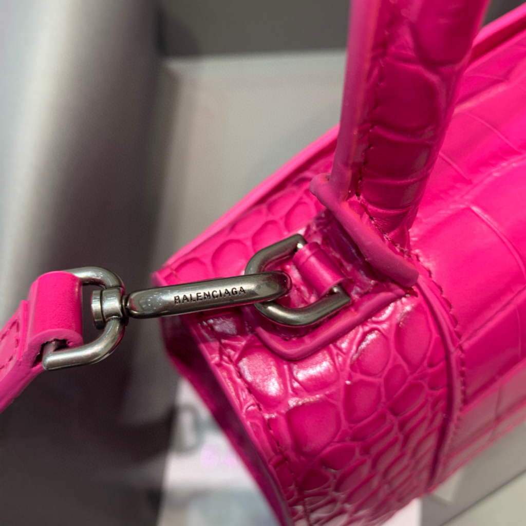 Balenciaga 592833 Hourglass XS Top Many Bolsa Plum-4