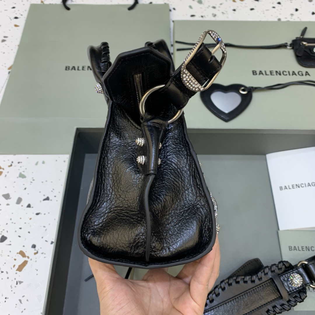 Balenciaga 700940210b Neo Cagole City HandBolsa en Black Arena Lambsker-1