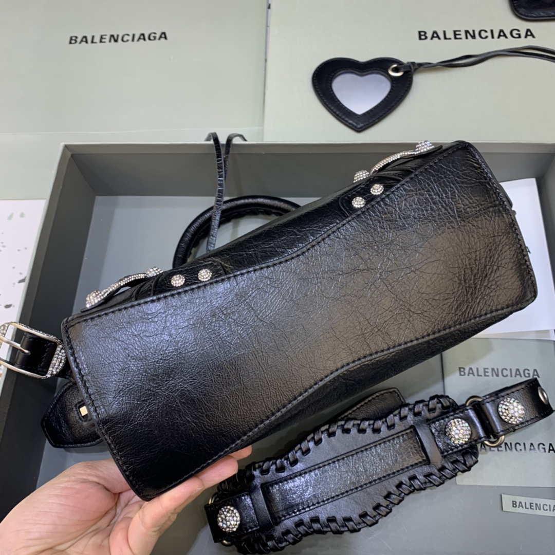 Balenciaga 700940210b Neo Cagole City HandBolsa en Black Arena Lambsker-2