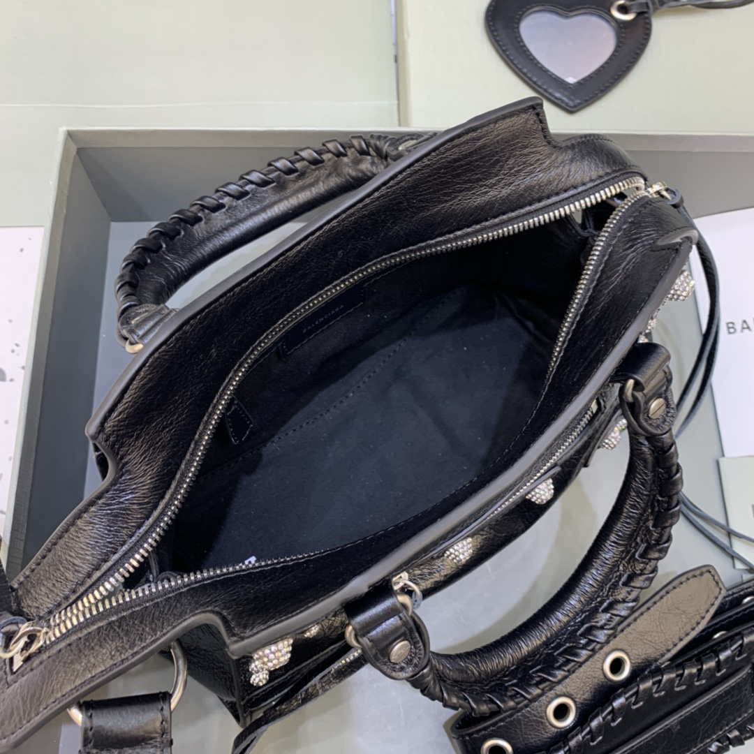 Balenciaga 700940210b Neo Cagole City HandBolsa en Black Arena Lambsker-4