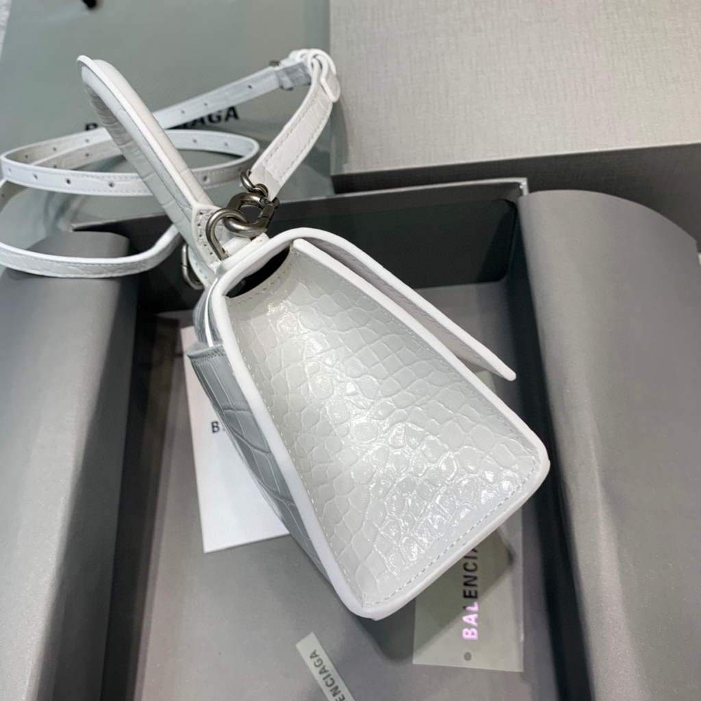Balenciaga 592833 Bolsa de manija superior de Gabla de ardor XS blanco-1