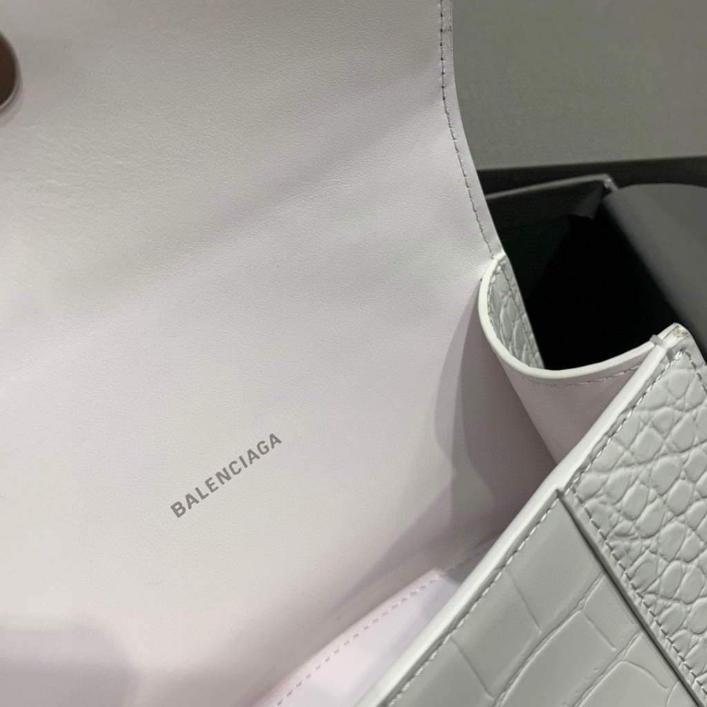 Balenciaga 592833 Bolsa de manija superior de Gabla de ardor XS blanco-6