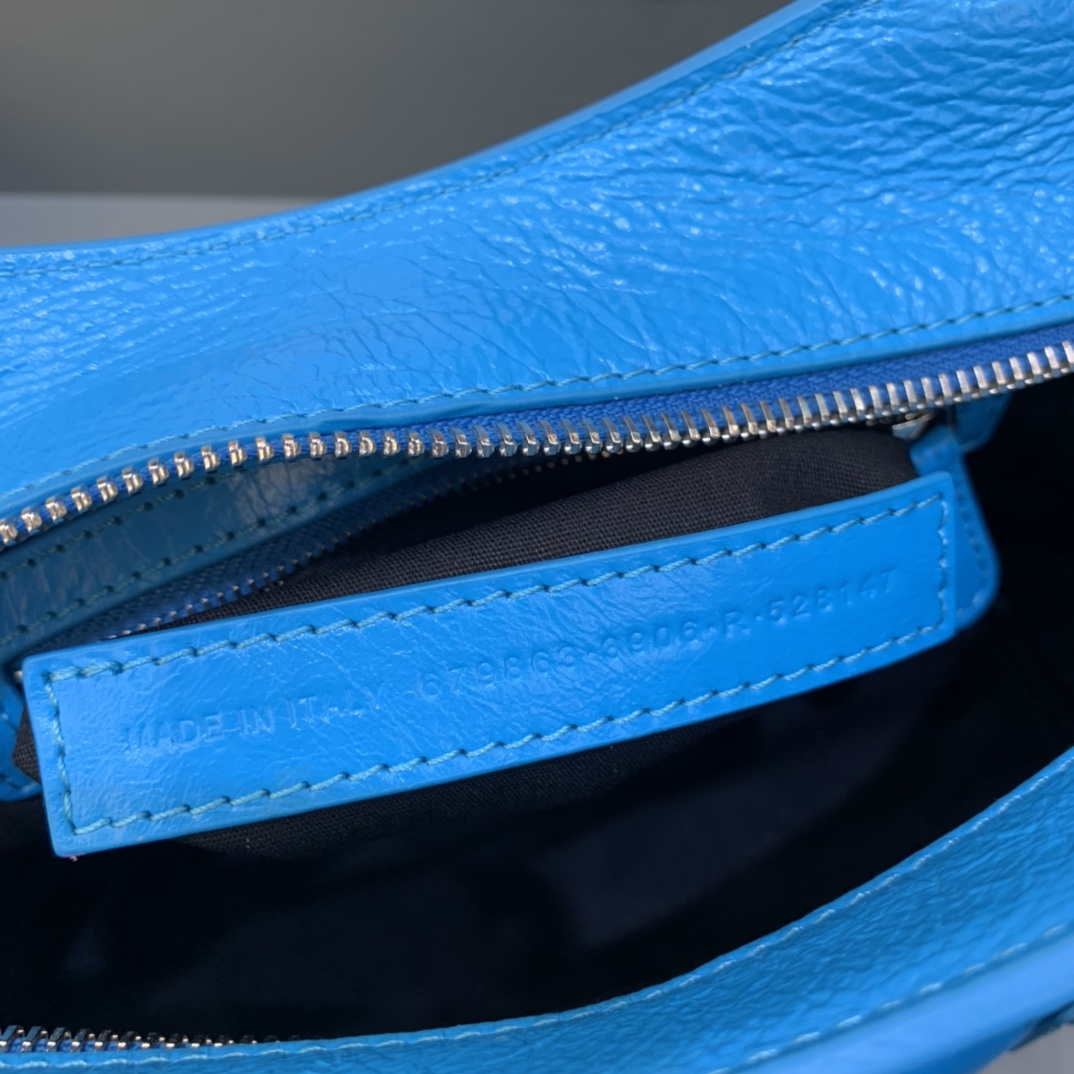 Balenciaga 700940210b Bolso de la ciudad de Neo Cagole en la piel de cordero de Sky Blue Arena-6