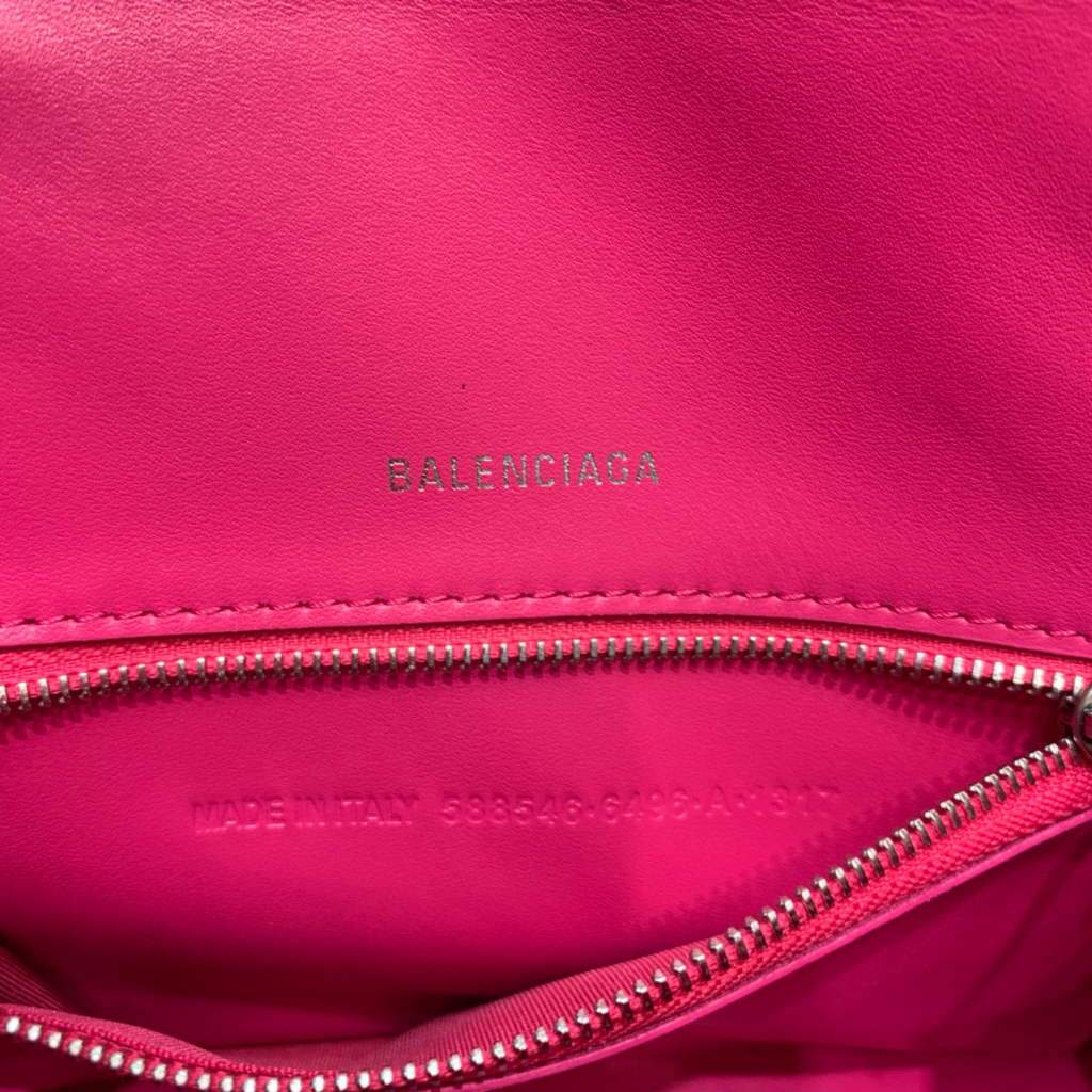 Balenciaga 593546 Hourglass Small Top Many Crocodile Bolsa Plum-6