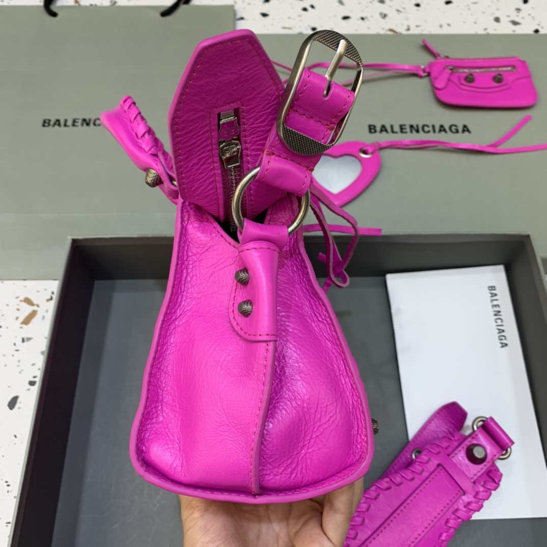 Balenciaga 700940210b Neo Cagole City HandBolsa en Sky Pink Arena Lambsker-1