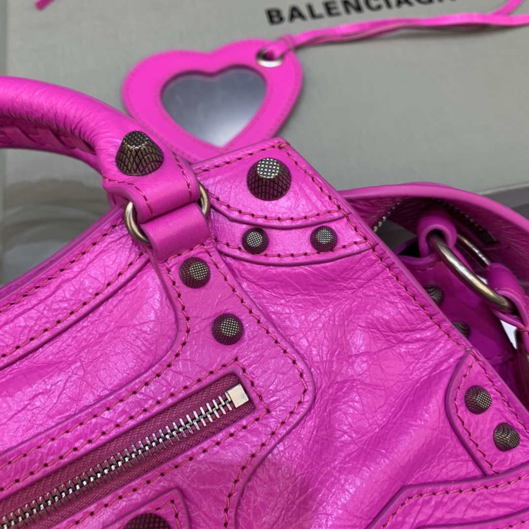 Balenciaga 700940210b Neo Cagole City HandBolsa en Sky Pink Arena Lambsker-3