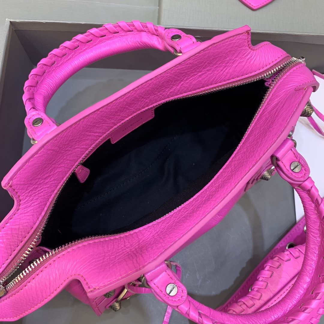 Balenciaga 700940210b Neo Cagole City HandBolsa en Sky Pink Arena Lambsker-4