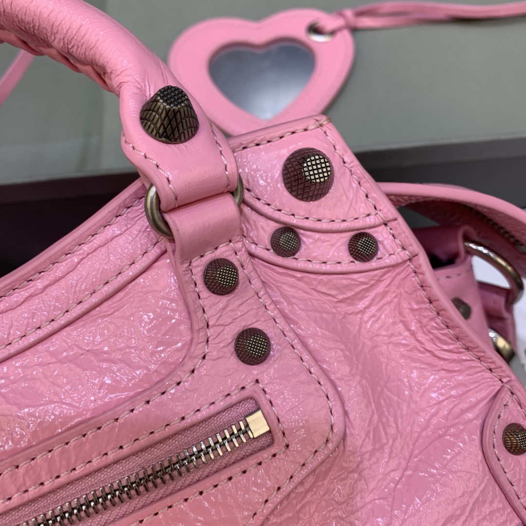 Balenciaga 700940210b Neo Cagole City HandBolsa en Pink Arena Lambsker-3