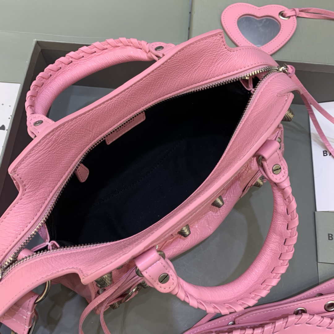Balenciaga 700940210b Neo Cagole City HandBolsa en Pink Arena Lambsker-4