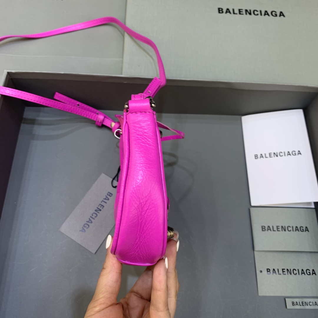 Balenciaga 6940271vg9 le Cagole Mini Multipouch en Sky Pink Arena Lambsker-1