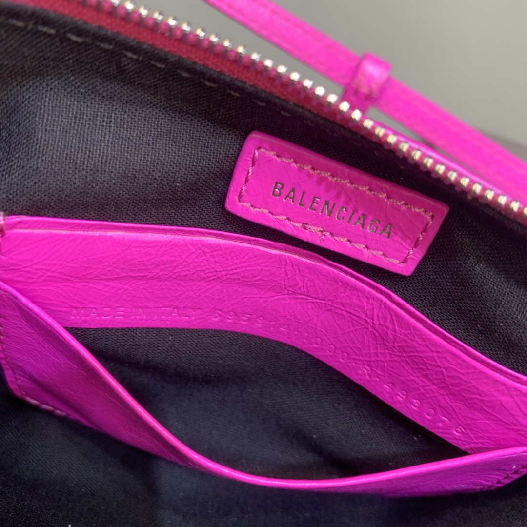 Balenciaga 6940271vg9 le Cagole Mini Multipouch en Sky Pink Arena Lambsker-6