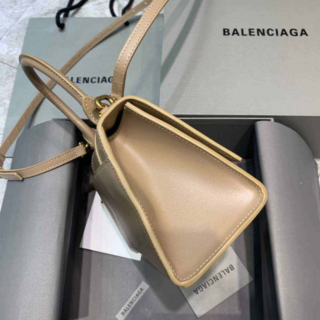 Balenciaga 593546 Hourglass Small Top Many Ternfskin Apricot-1