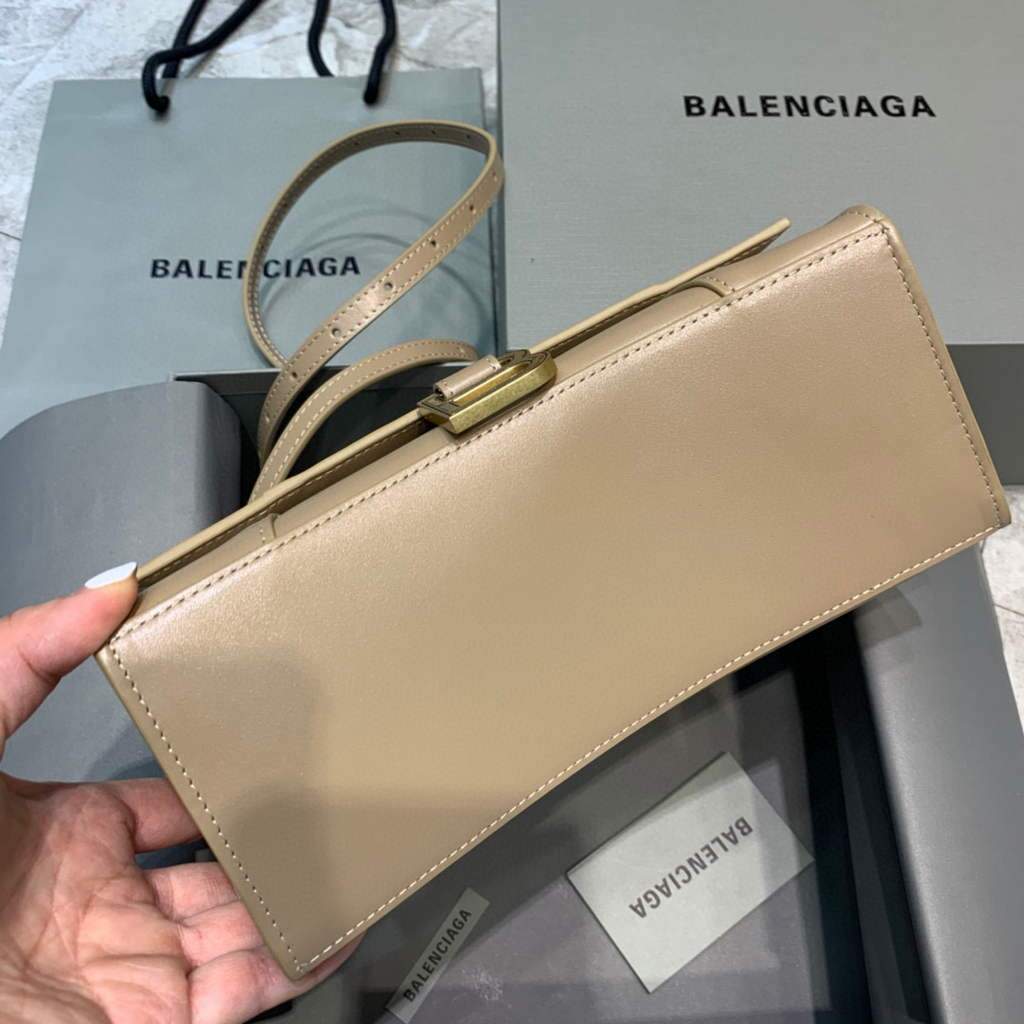 Balenciaga 593546 Hourglass Small Top Many Ternfskin Apricot-2
