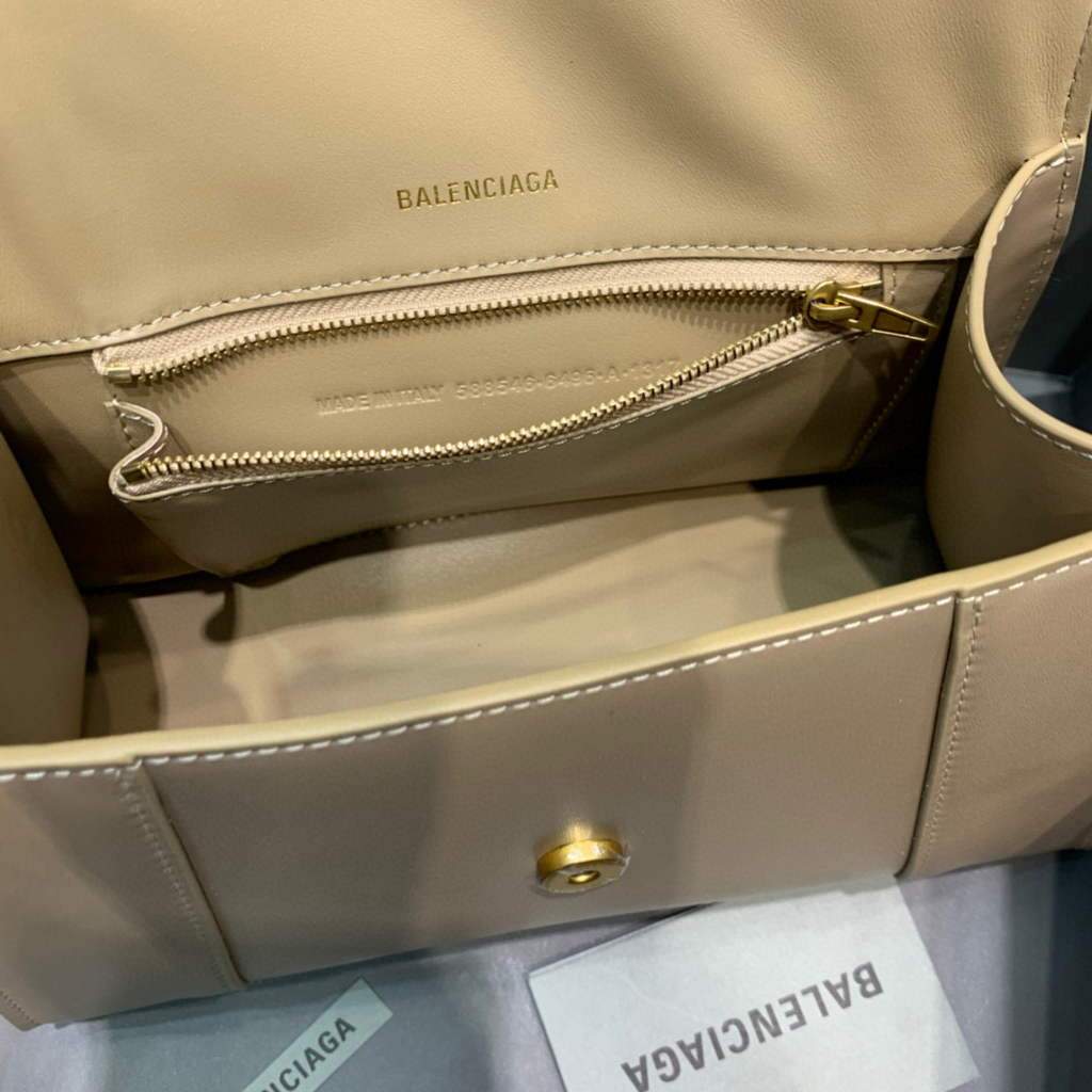 Balenciaga 593546 Hourglass Small Top Many Ternfskin Apricot-6