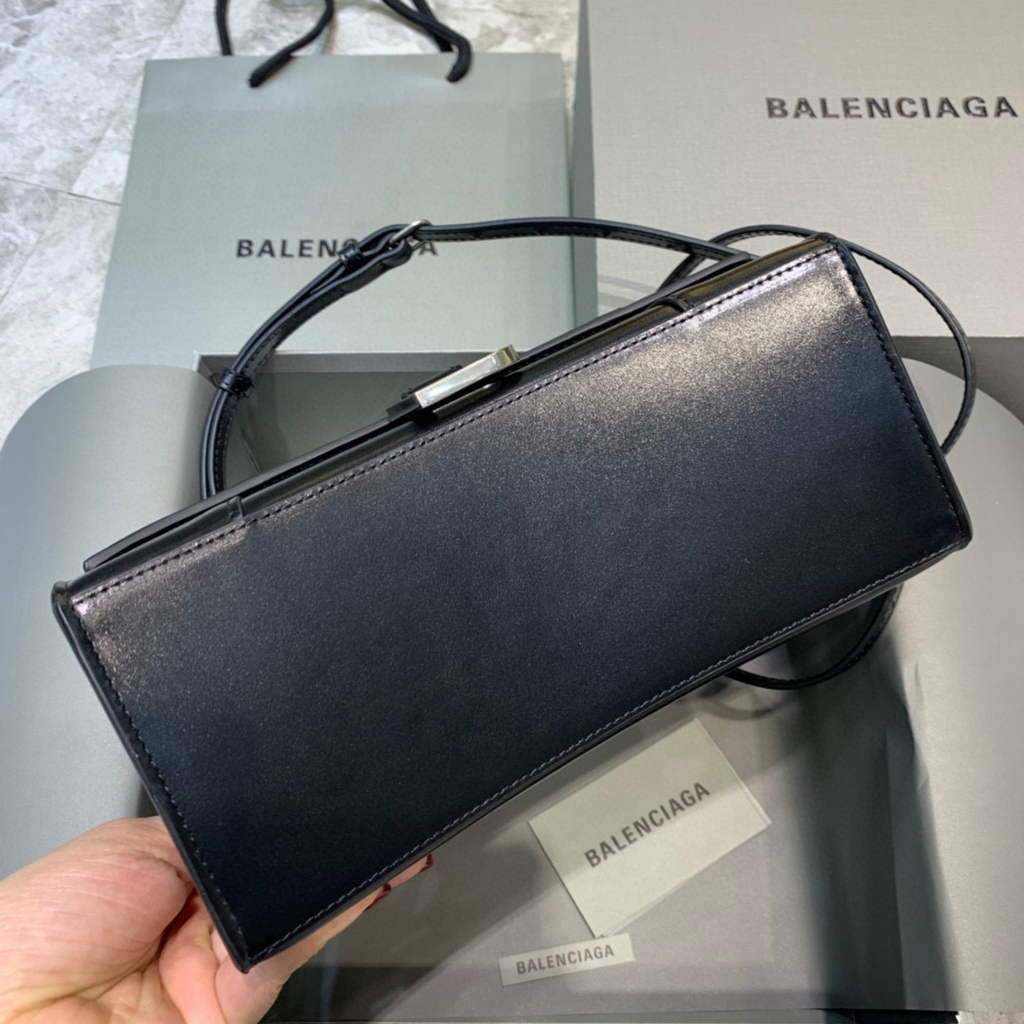 Balenciaga 593546 Hourglass Small Top Many Bordfskin Silver Silver-2