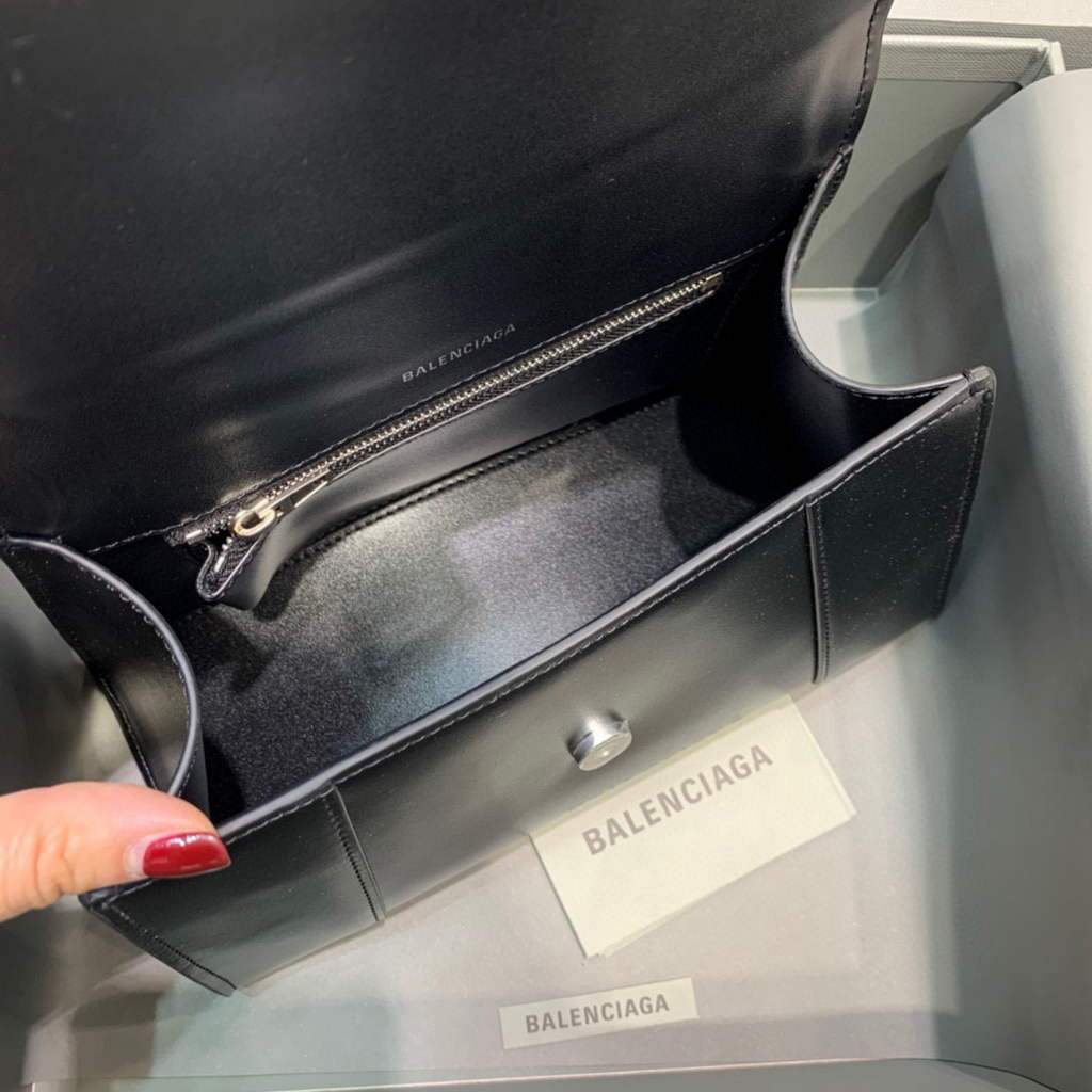 Balenciaga 593546 Hourglass Small Top Many Bordfskin Silver Silver-5
