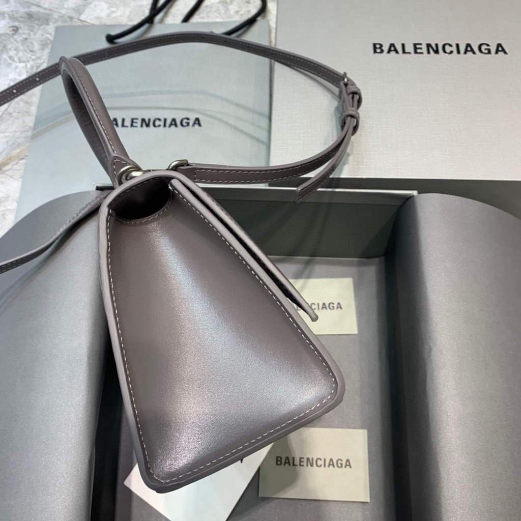 Balenciaga 593546 Hourglass Small Top Many Bordfskin Bolsa Grey-1