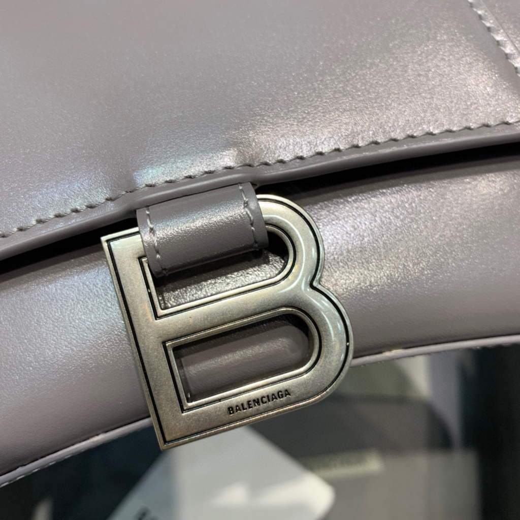 Balenciaga 593546 Hourglass Small Top Many Bordfskin Bolsa Grey-3