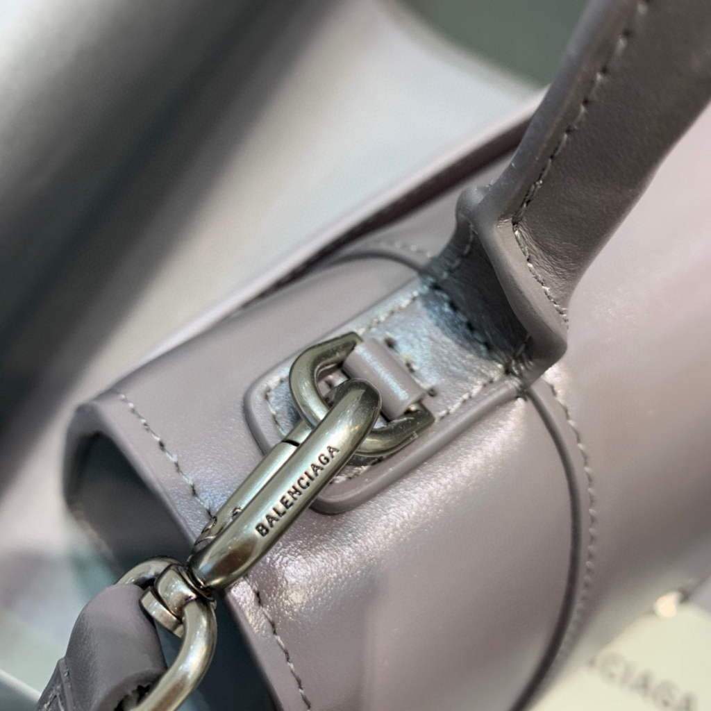 Balenciaga 593546 Hourglass Small Top Many Bordfskin Bolsa Grey-4
